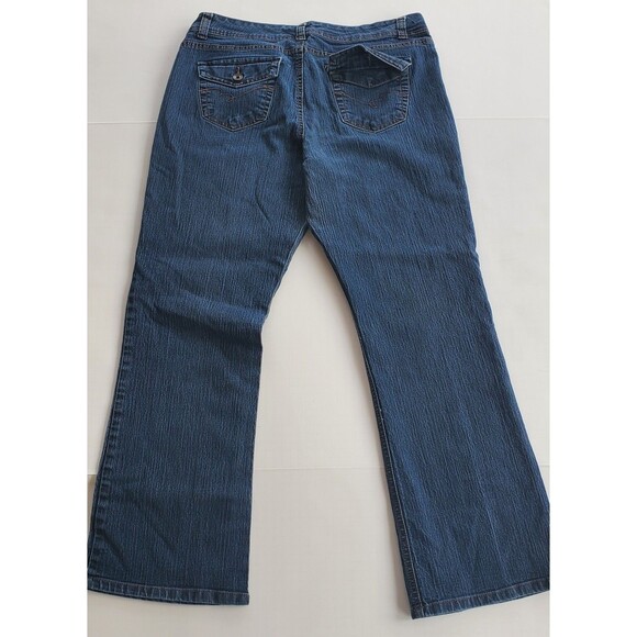 Nine West Bootcut Back Flap Pockets Women's size 16 Dark Wash Blue Denim jeans - Picture 9 of 13